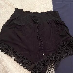 Mudd Dark Black Drawstring Shorts